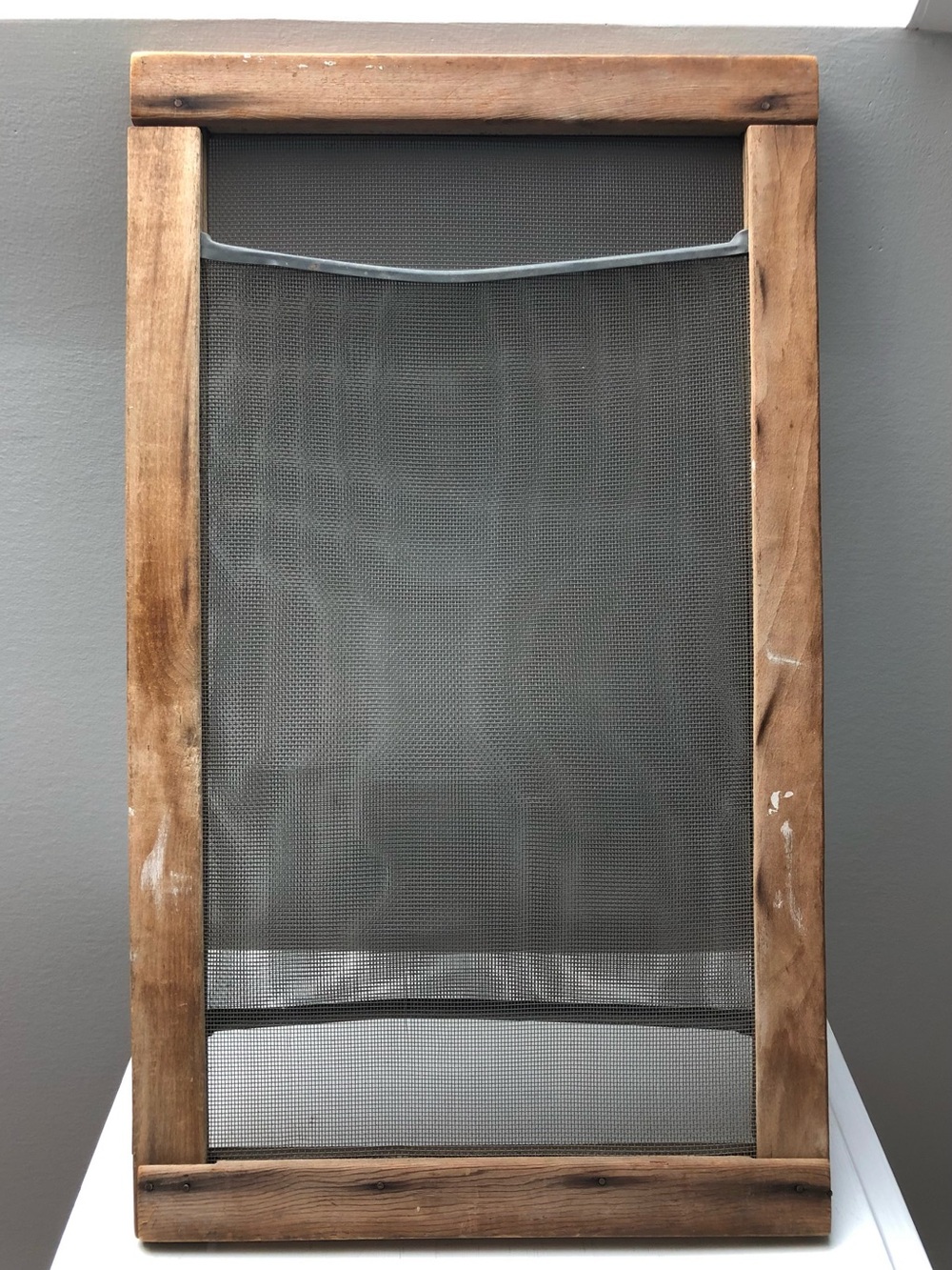 Antique Wooden Double Hung Expandable Window Screen